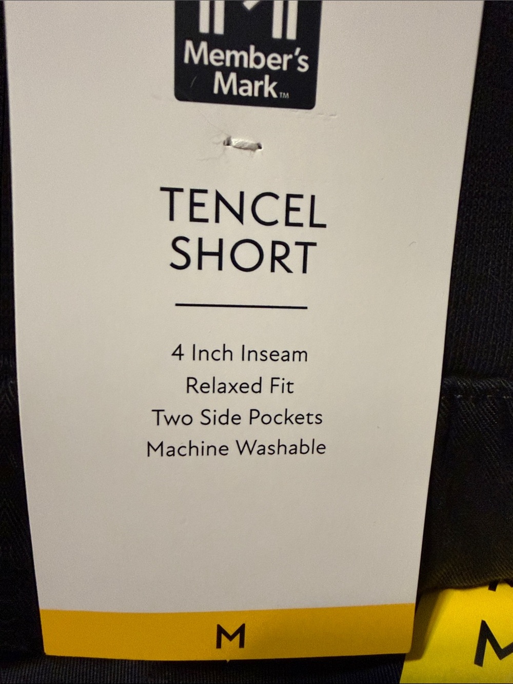 Member’s Mark Black Tencel Shorts M NWT - Picture 2 of 5